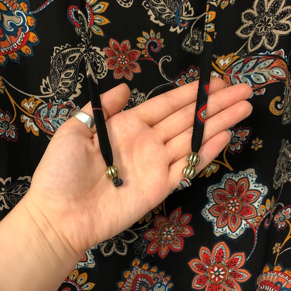 Boho Black Paisley Dress - Picture 4 of 4